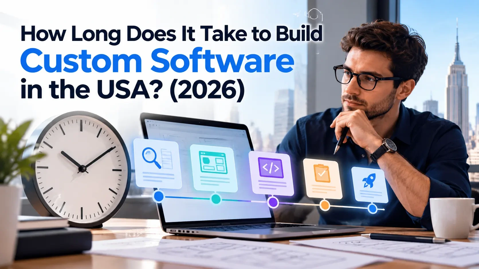 Custom software development timeline in the USA for 2026