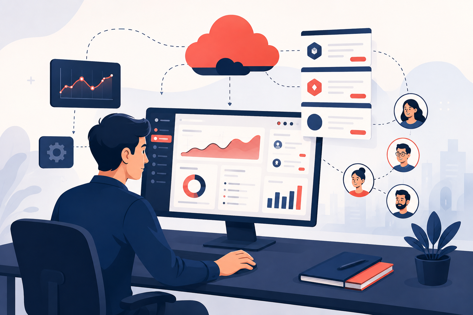Cover image for the post:  SaaS Development: A Founder's Guide to Building Your First Product (2026)